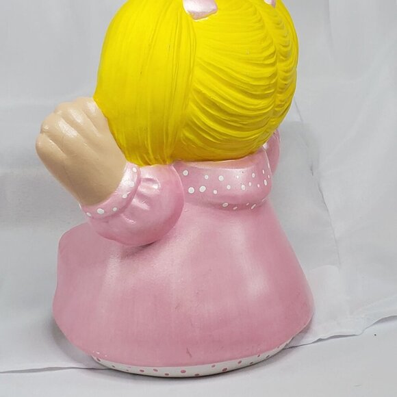 Cabbage Patch Kids Ceramic Figure hand painted Pink Blonde Girl 7.5 inches Tall - Picture 6 of 12